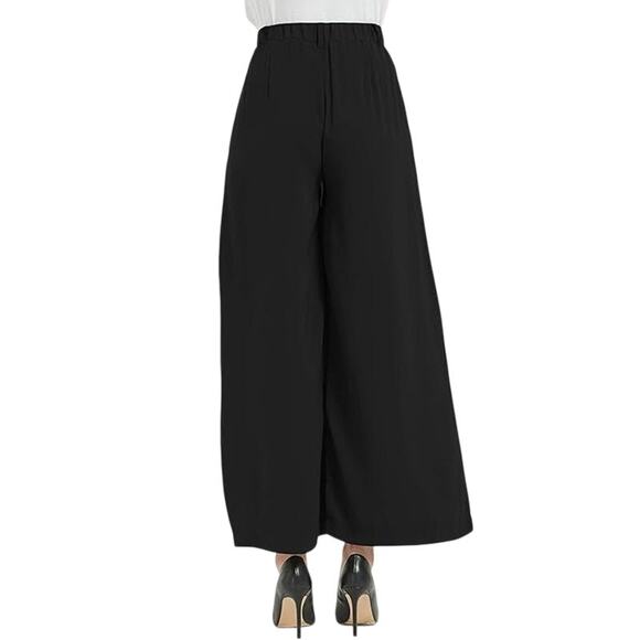 NWT ~ Women's Black Wide Leg Flowy Pockets Palazzo Pants ~ Size SMALL - Picture 3 of 3